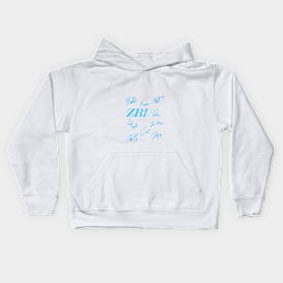 fanart signature of the zero base one group Kids Hoodie